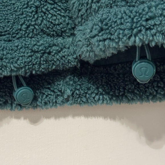 Lululemon Cinchable Fleece Zip-Up Teddy Jacket in Storm Teal Womens Size 6 - Picture 4 of 9